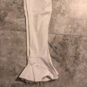 White cropped flare mother denim. Never worn.